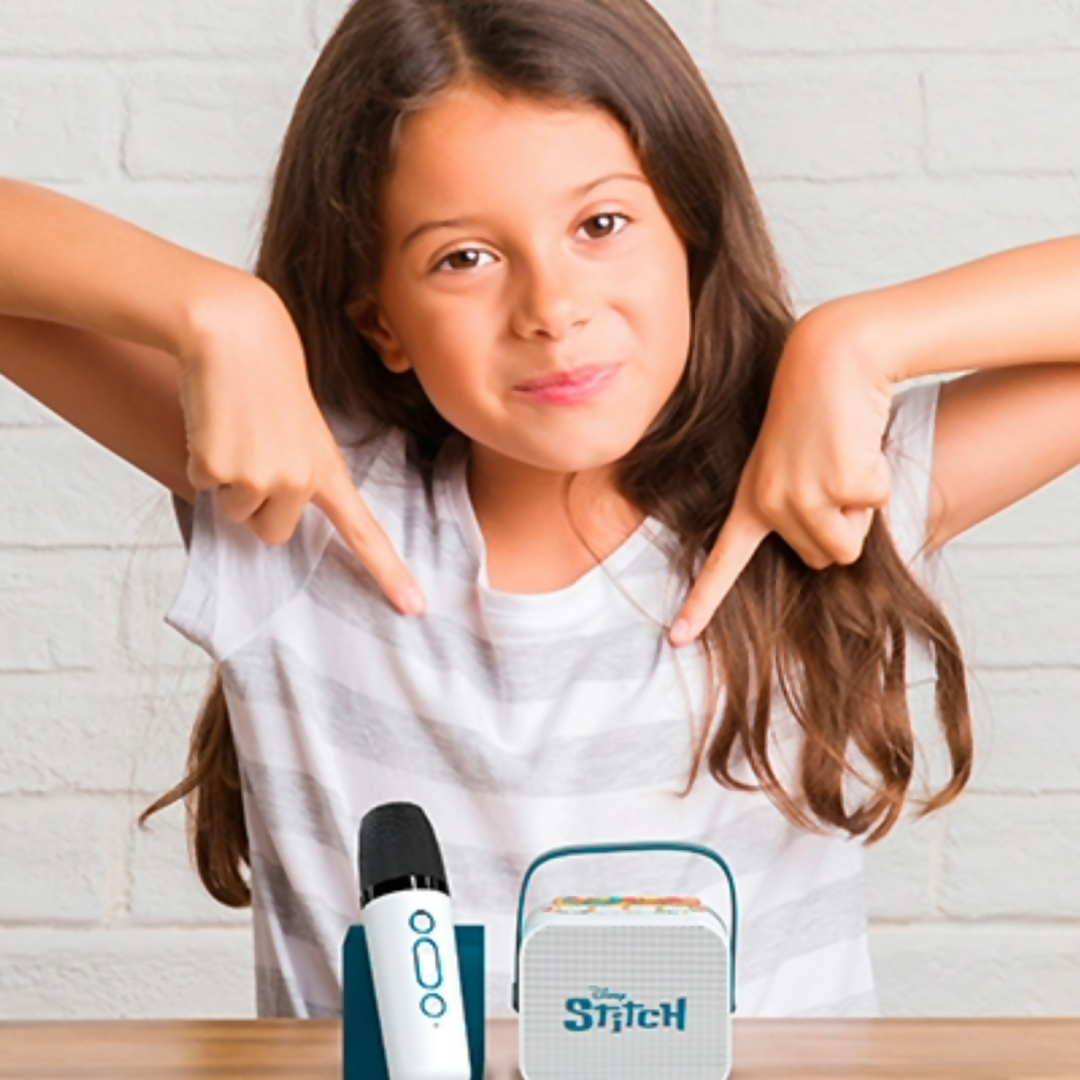 Disney Stich Spkr Wls-BT Karaoke kit w mic