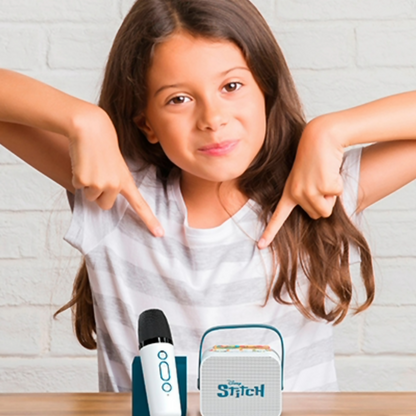 Disney Stich Spkr Wls-BT Karaoke kit w mic