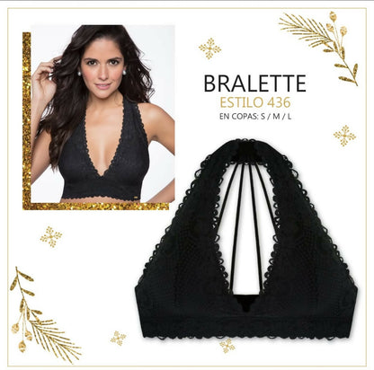 Bralette de encaje negro Talla M