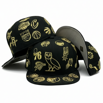 Gorra OVO x NBA All‑Over Icon Gold 59FIFTY
