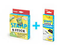 Combo de Rotulador escolar + Kit de recarga STAMP & STICK