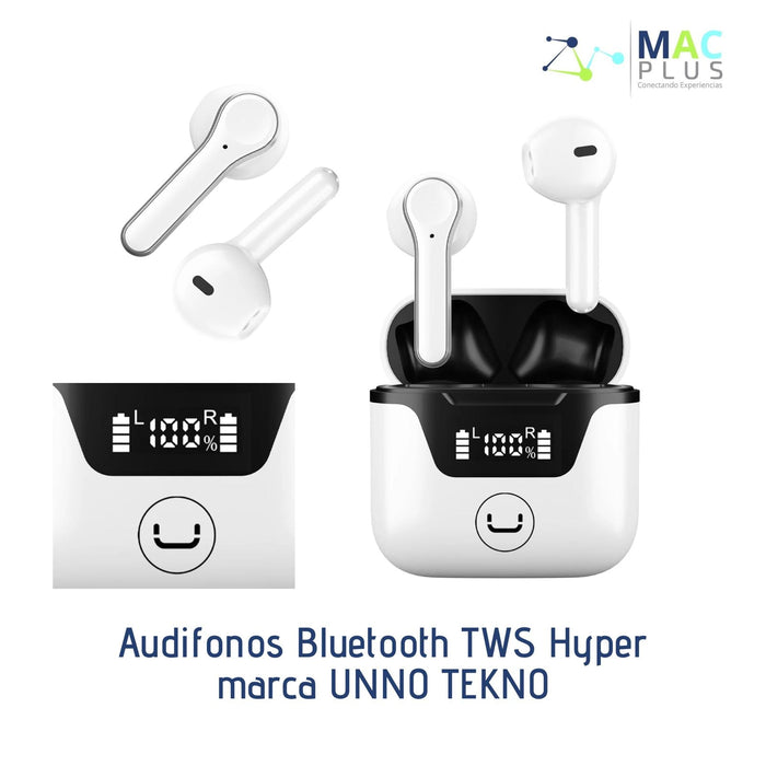 Audífonos bluetooth TWS Hyper - Unno Tekno.