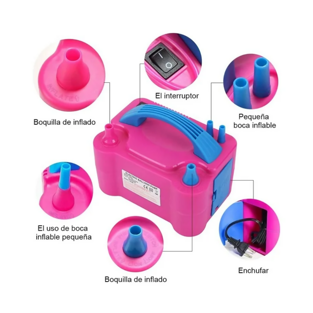 Bomba eléctrica para inflar globos