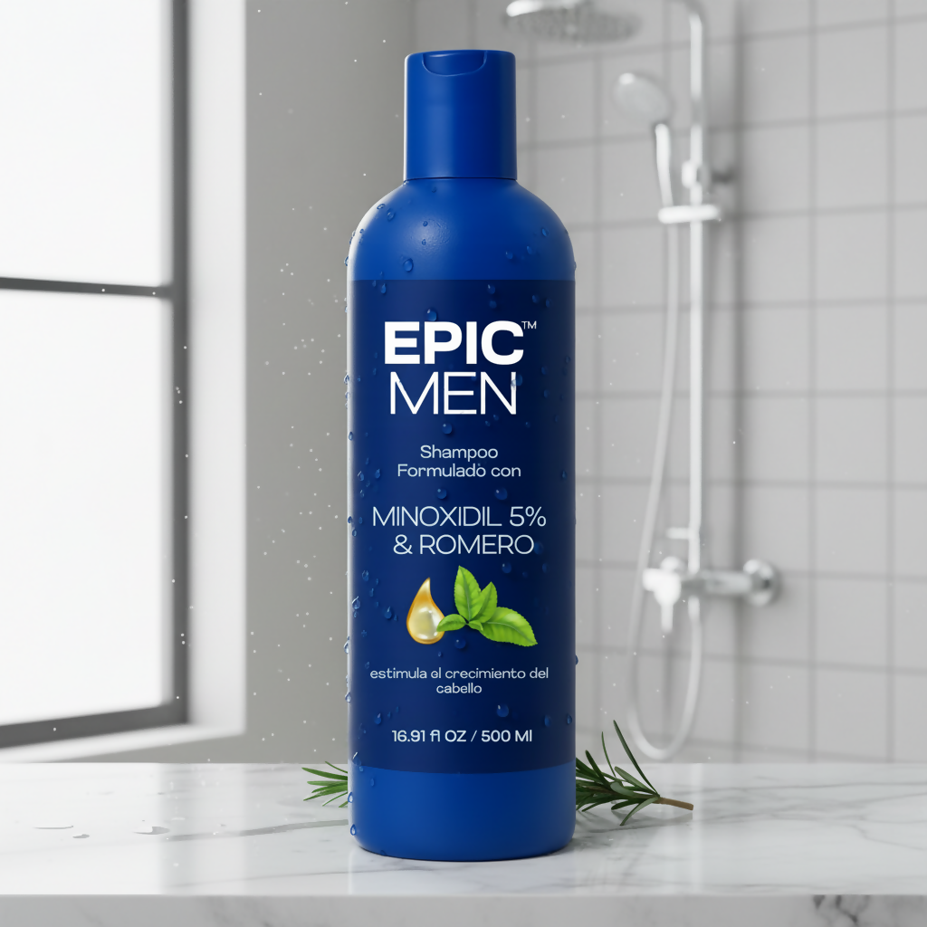 Shampoo con Minoxidil 5% + Bio Activo EPIC MEN - 500 ml