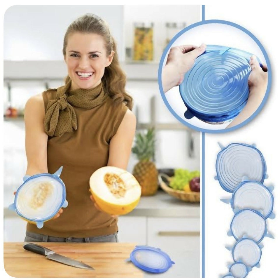 Tapaderas de Silicona para frutas Juego de 6.