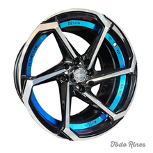 1 Set de 4 rines 15 NISOSHI 4 Hoyos - Orilla Azul