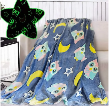 Frazadas para niños brillan en la oscuridad