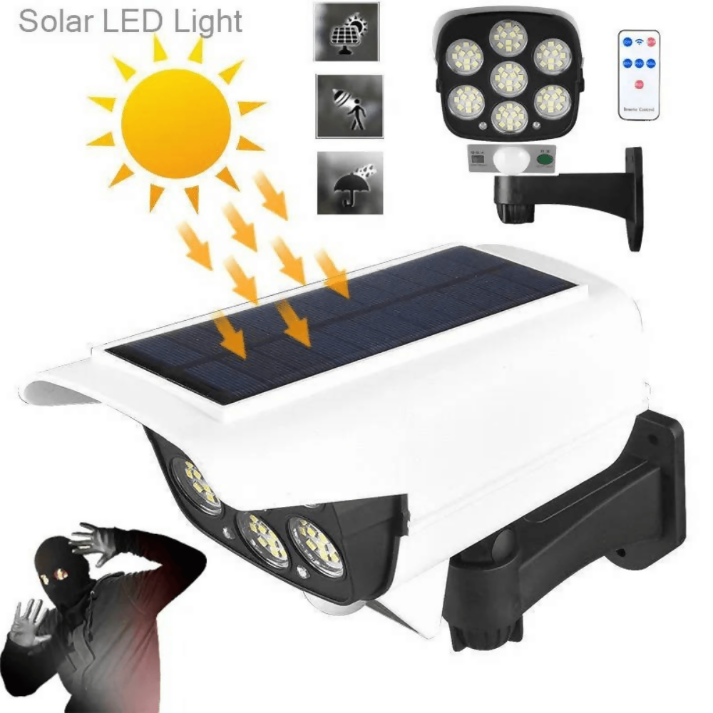 Lámpara solar LED en forma de cámara