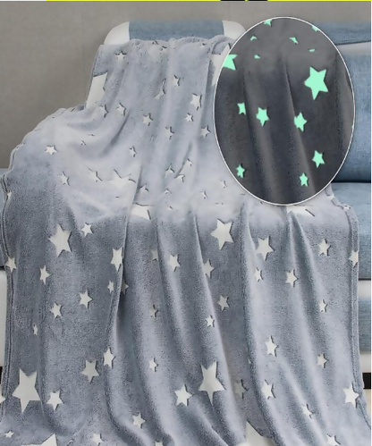 Frazadas para niños brillan en la oscuridad