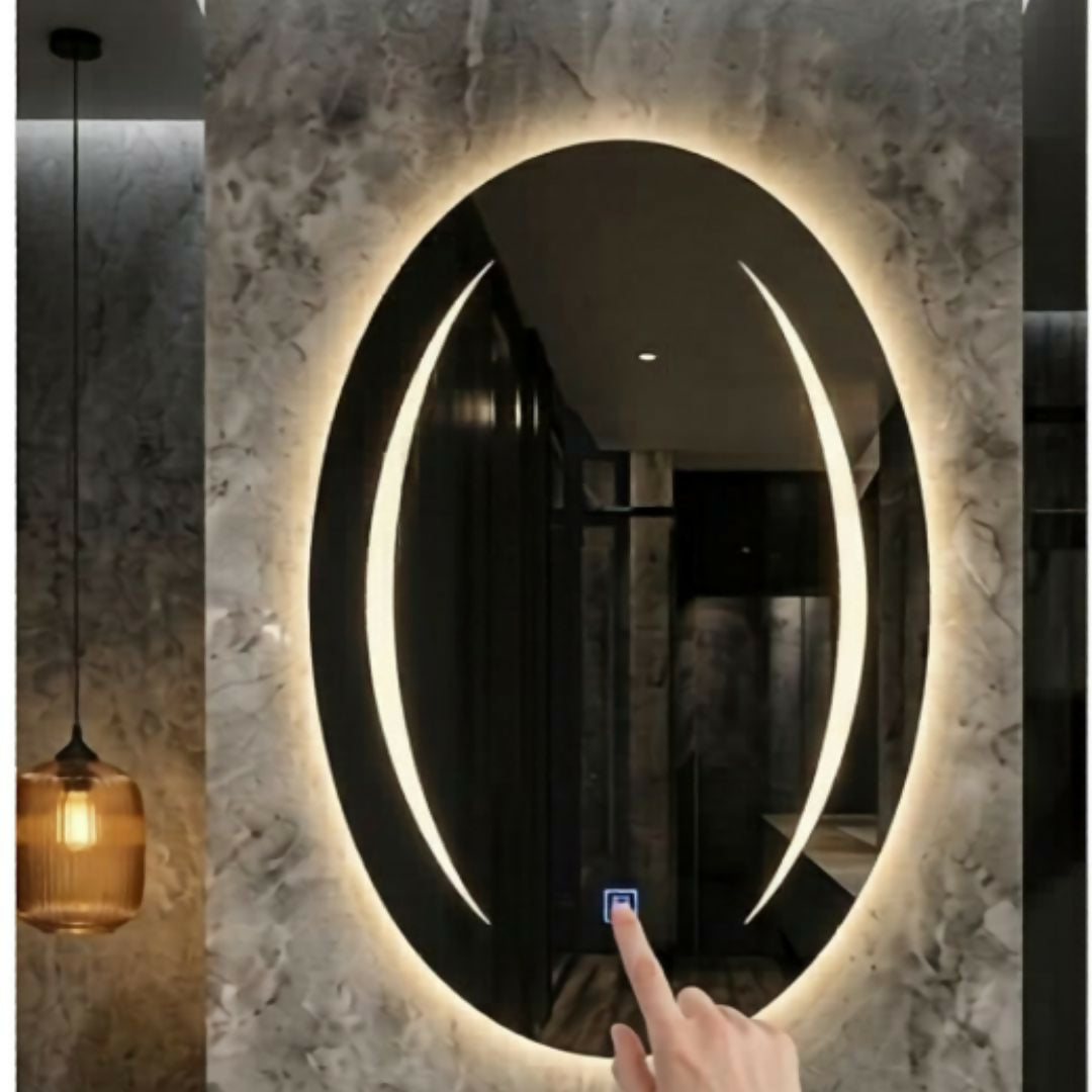 ESPEJO OVALADO AURORA LUZ LED 60X80