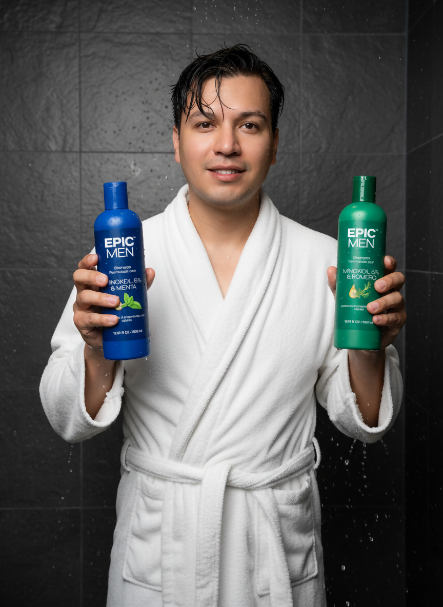 Shampoo con Minoxidil 5% + Bio Activo EPIC MEN - 500 ml