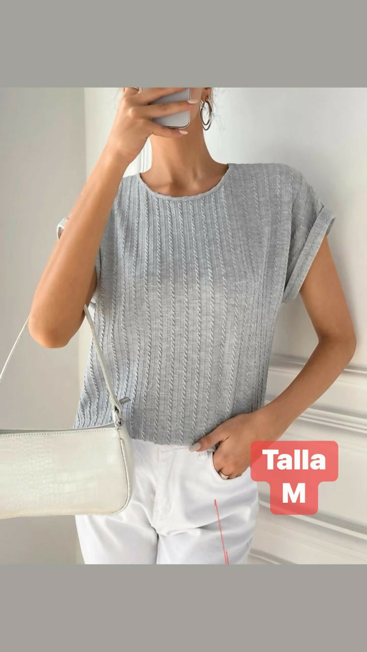 Blusa en algodon con textura