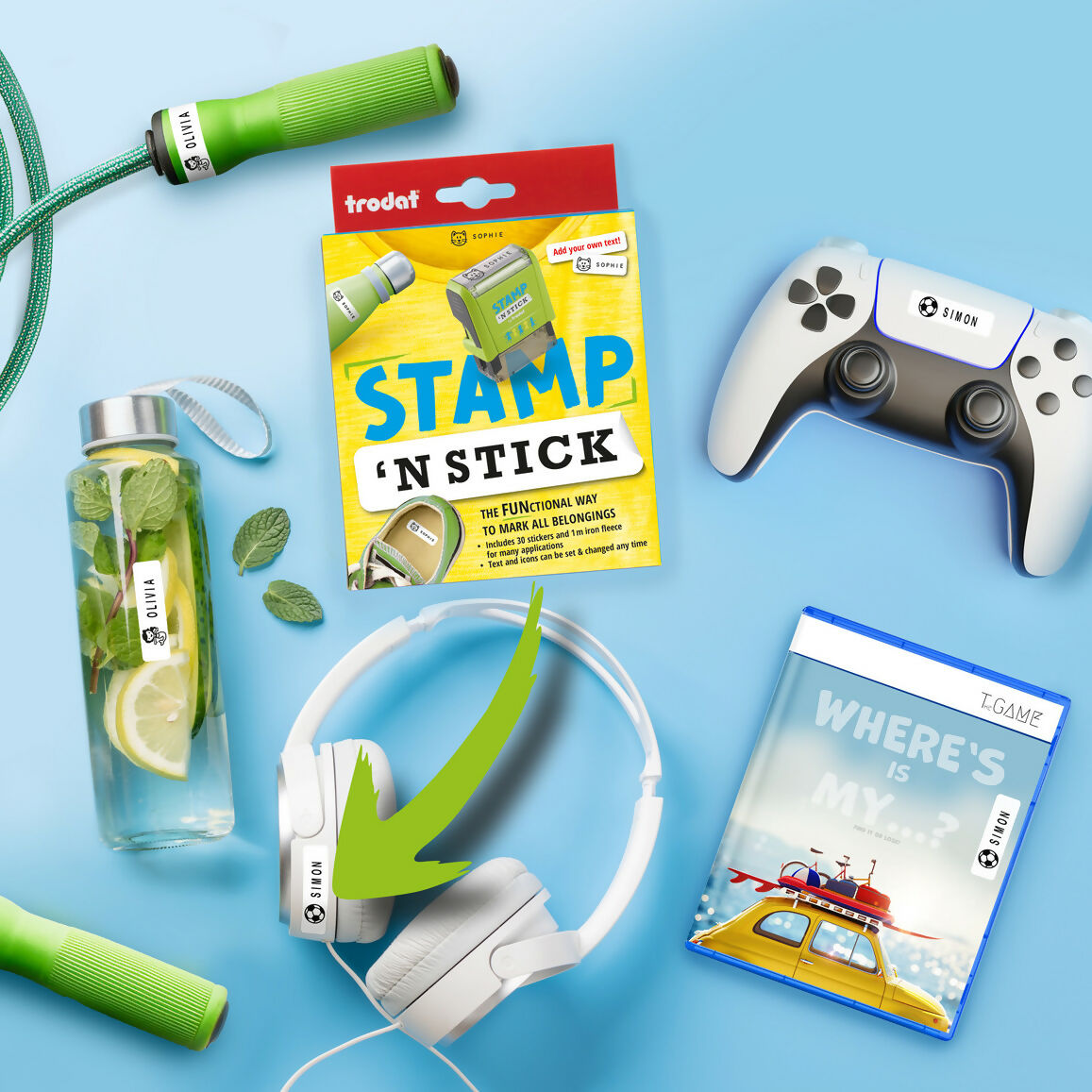 Combo de Rotulador escolar + Kit de recarga STAMP & STICK