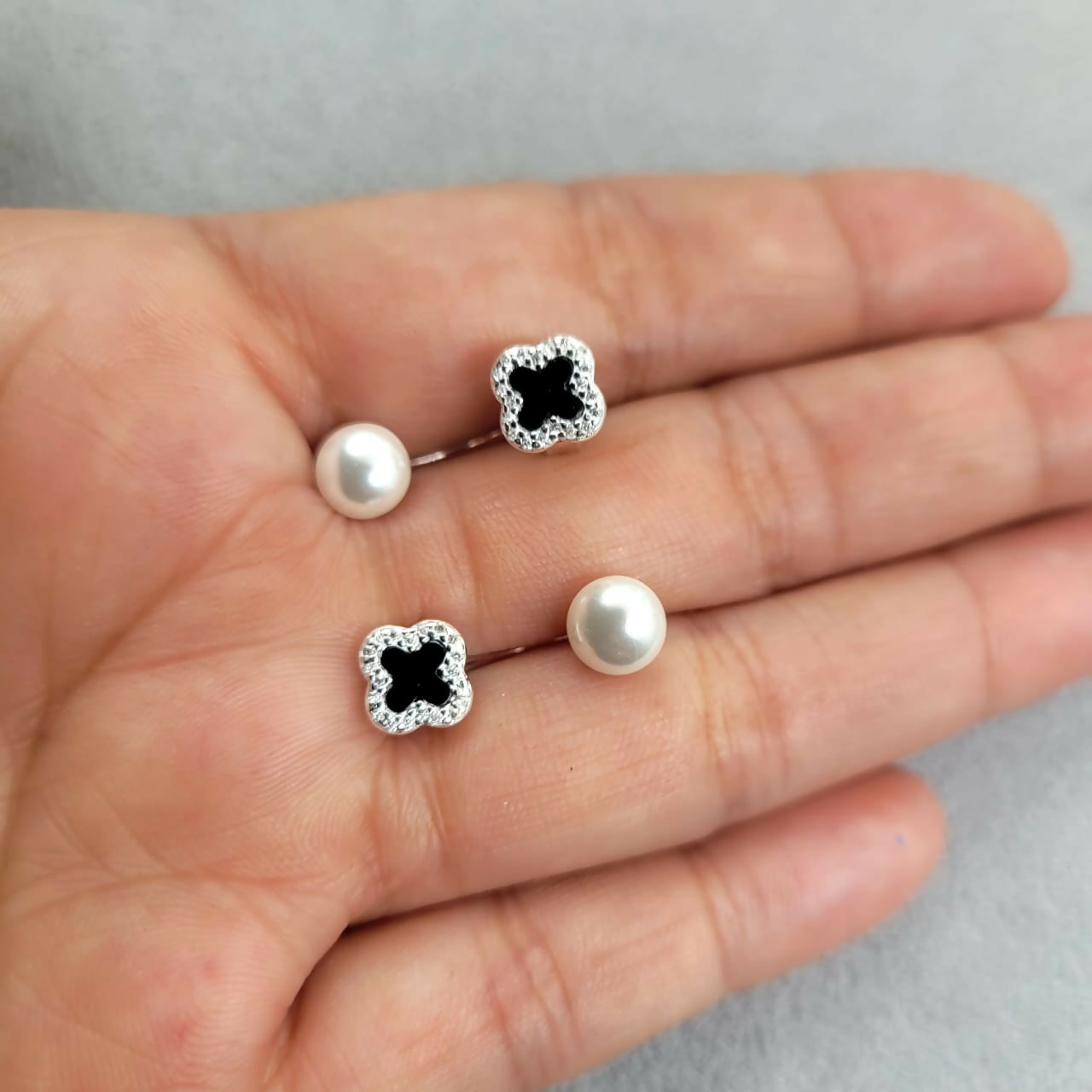Arete Perla Plata 925