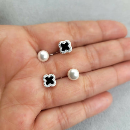 Arete Perla Plata 925