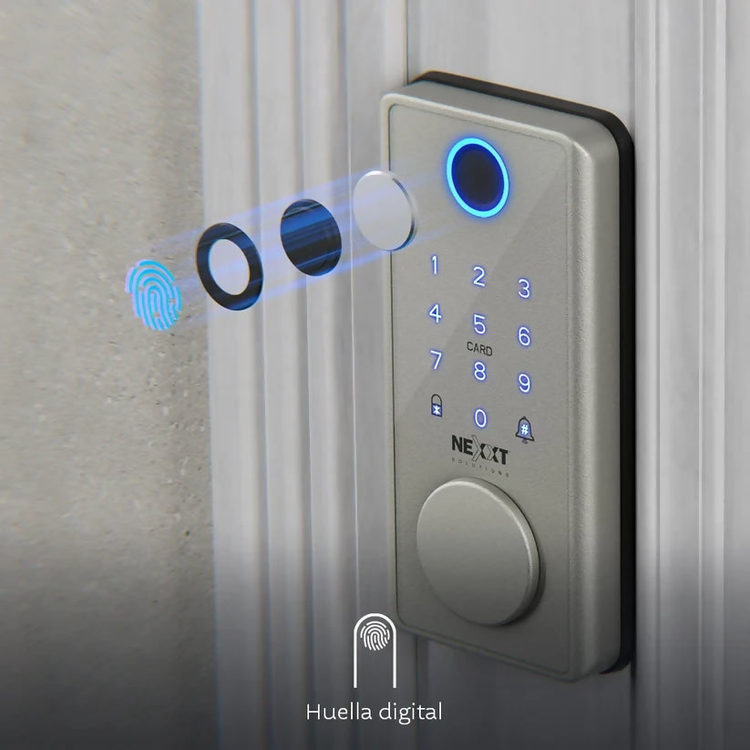 Cerradura Inteligente Wi-Fi de Acero Inoxidable — 5 Modos de Acceso, Huella Dactilar, IP65 | Nexxt NHS-D150