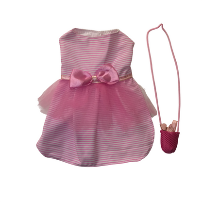 Vestido de Gala para Perritas con Bolso y Bandolera Incluida