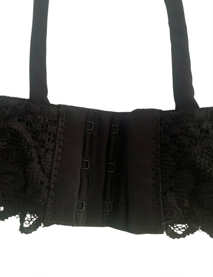 Bralette de encaje negro Talla M