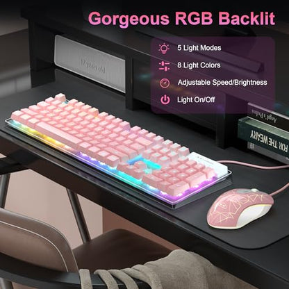 Teclado y Ratón Gamer K1, con Iluminación RGB LED