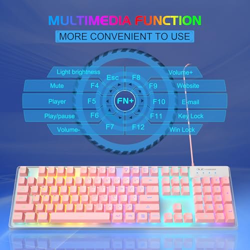 Teclado y Ratón Gamer K1, con Iluminación RGB LED