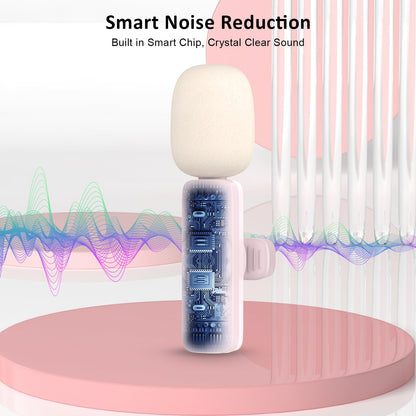 Micrófono de Solapa Inalámbrico con Receptor para iPhone y iPad MAYBESTA