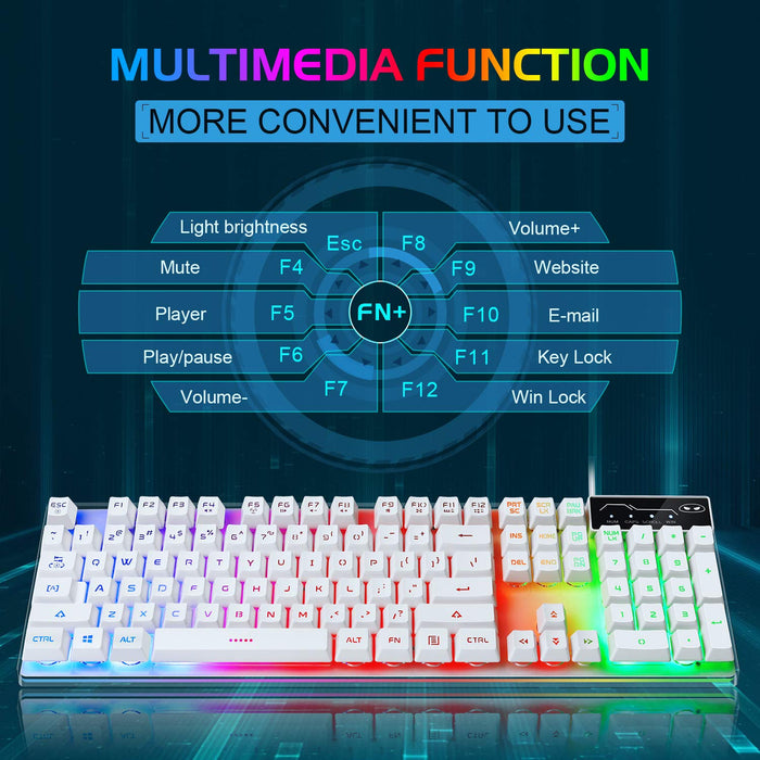 Teclado y Ratón Gamer K1, con Iluminación RGB LED