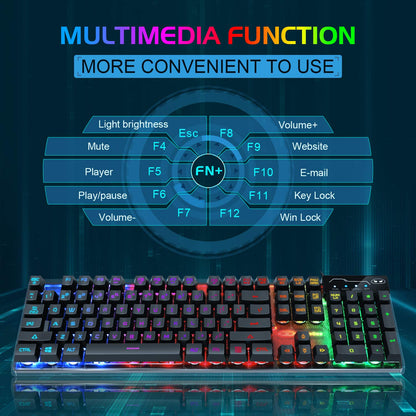 Teclado y Ratón Gamer K1, con Iluminación RGB LED