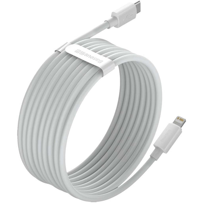 Baseus Simple Wisdom Type C To iP Cable 1.5m 20W(2pcs/set) White