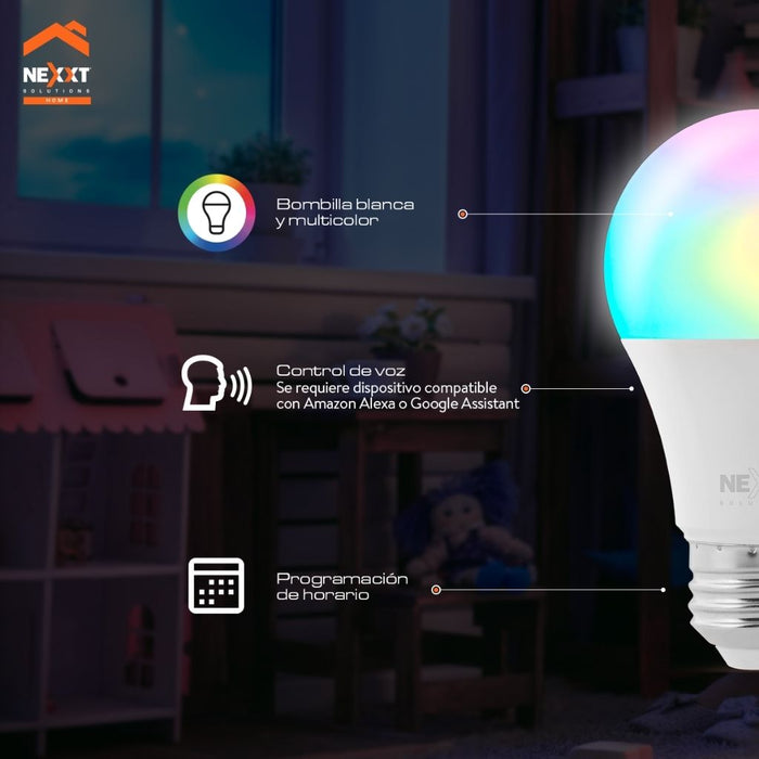 Nexxt Smart Wi-Fi Led Color Bulb 2 Pack