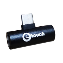 adaptador OTG tipo C a poder + audio e-touch