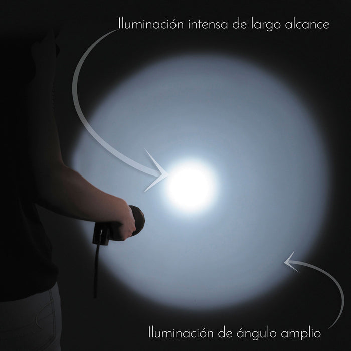 LINTERNA DE LEDS CON BATERIA RECARGABLE