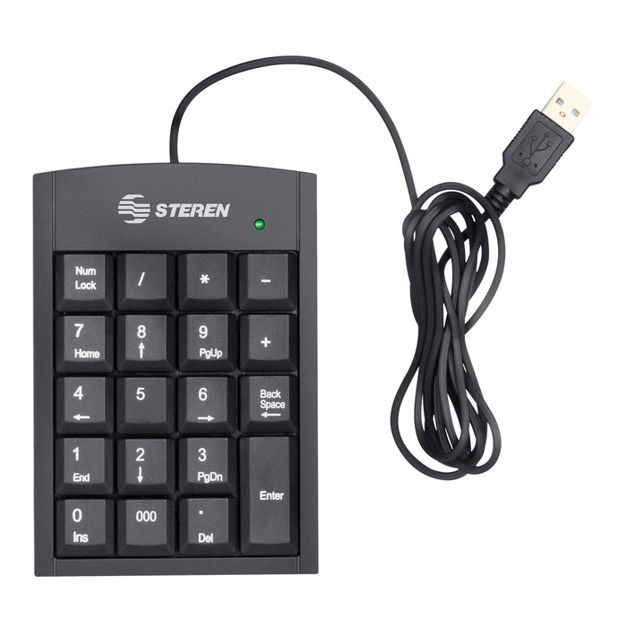 TECLADO NUMERICO USB EXTRA PLANO NEGRO